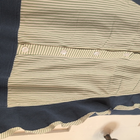 Anthropologie Ribbed Frill-Sleeve Blouse - Picture 9 of 11